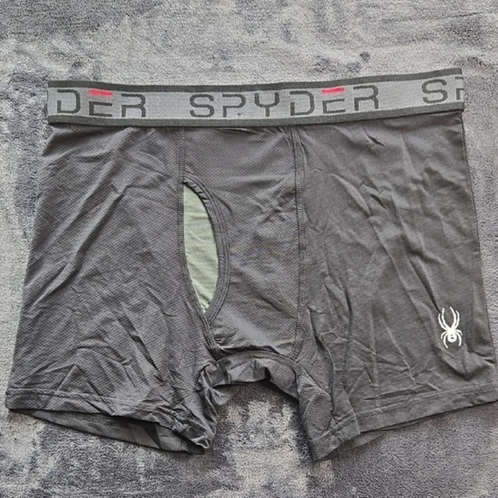 Spyder Black Boxer Briefs with Performance Fit